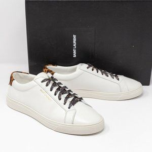 Saint Laurent Andy White Low-Top Calf Hair Leopard Size 38.5 EU (8.5 US)